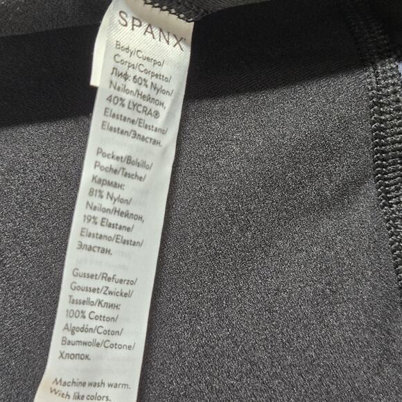 Spanx Booty Boost Leggings Womens 3X NEW Blue Geo Camo Active Compression Long - Picture 11 of 12